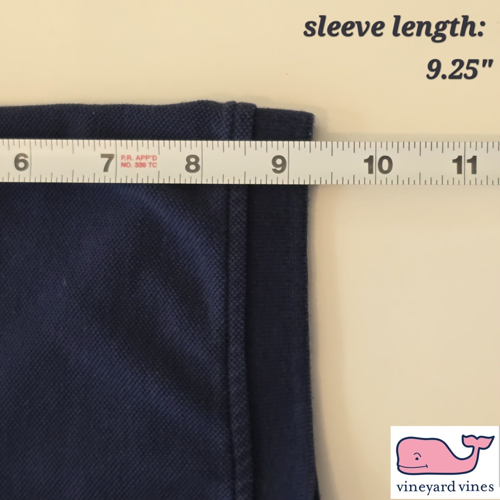 Vineyard Vines Men's Large Edgarton Navy Pride Polo Shirt w/ Rainbow Whale Logo - Picture 7 of 7